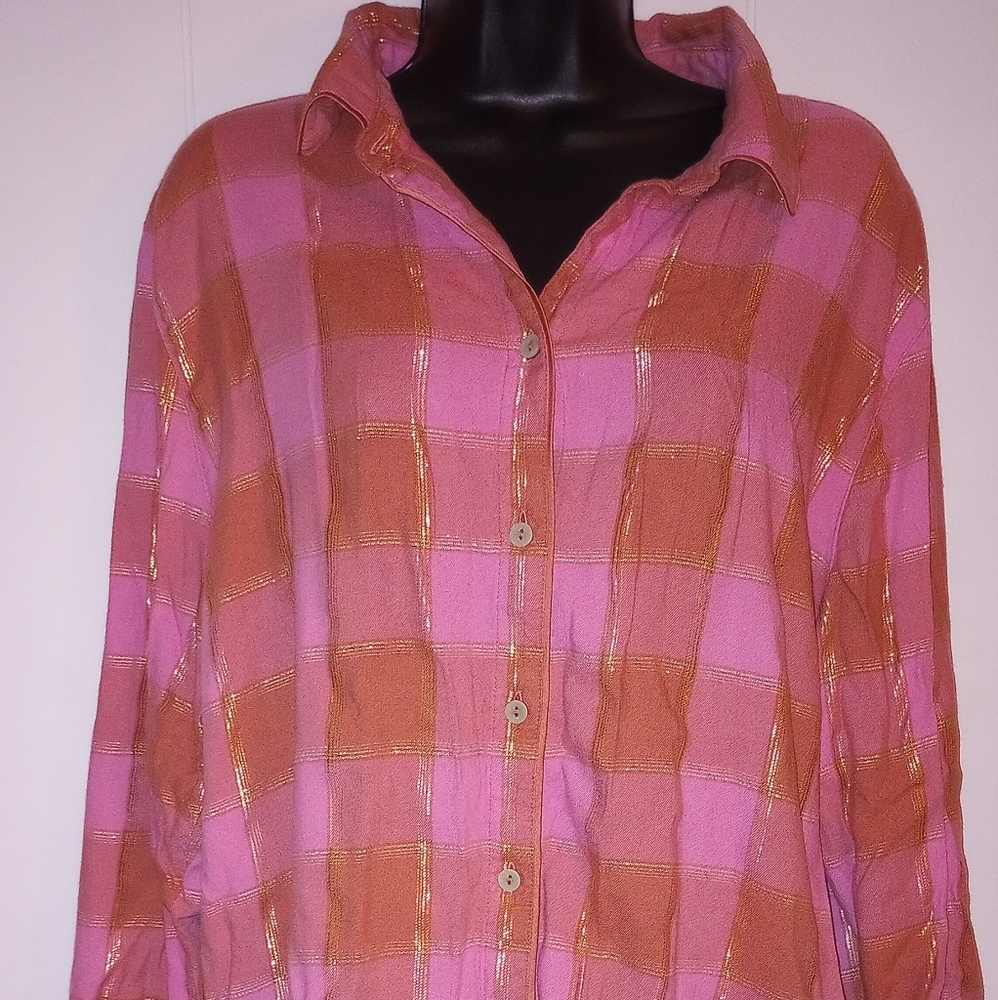 Victoria's Secret Button Down Long Sleeve Sleep Shirt